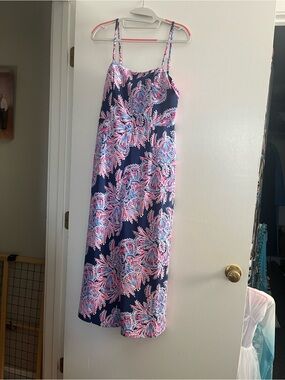Lilly Pulitzer floral Navy jumpsuit